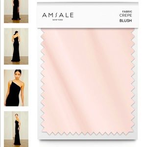 Amsale Sloan bridesmaids dress in crepe blush
